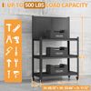 Garage Workbench Tool Storage Shelves w/Pegboard Metal Work Bench With 4 Wheels