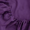 Sfoothome Fitted Bottom Sheet for Mattress, Single Full Size Purple Microfiber Fitted Sheet with Deep Pocket