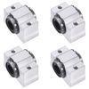 sourcing map SCV12UU Linear Ball Bearing Slide Block Units, 12mm Bore Diameter 4pcs