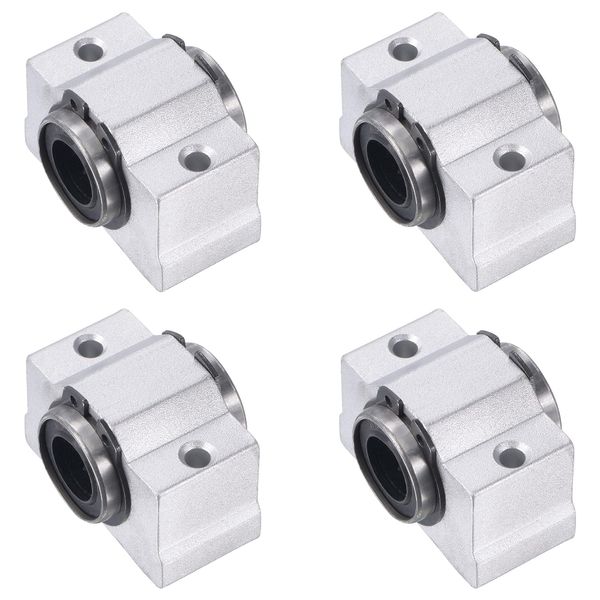 sourcing map SCV12UU Linear Ball Bearing Slide Block Units, 12mm Bore Diameter 4pcs