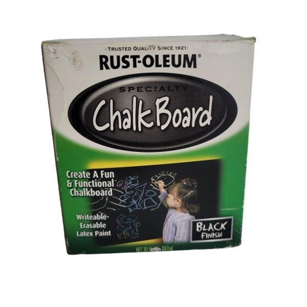 Rust-Oleum Specialty Chalkboard Paint, Flat Black, 30 Fl. Oz, 206540, *NEW*