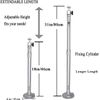 2-Be-Best Projector Mount Silver Extendable Height Projector Ceiling Mount Long Mounts 18-31in/46-80cm 360° Angle Adjustable Mounts for Mini Projectors