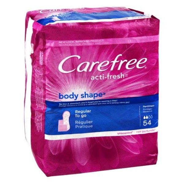 Carefree Acti-Fresh Body Shape Regular To Go Unscented Pantiliners- 54 CT