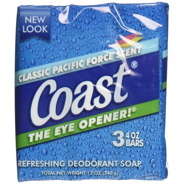 Coast Bath Bars Original Blue 3 Bar Soap, 12 oz