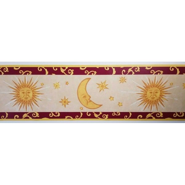 The Sun & Moon Wallpaper Border by Brewster Wallcovering