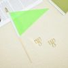 XCFH Small Solid Plain Green Pennant Stick Flag Mini Triangle Blank DIY Graffiti Hand Held 5x8 Inch Flags Decorations 12 Pack