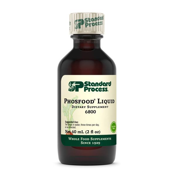 Standard Process Phosfood Liquid - Whole Food Bone Health and Bone Support, Phosphorus Supplements with Inositol and Riboflavin - 2 fl. oz.
