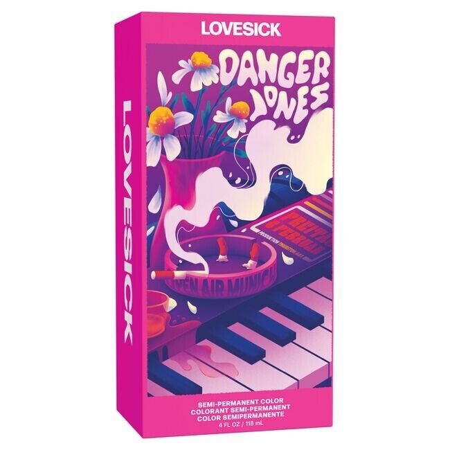 Danger Jones Lovesick Neon Pink Semi-Permanent Hair Color 4 oz #Free Shipping🥇