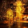 3PCS Lighted Birch Tree,4FT 6FT 8FT Birch Tree w/Fairy Lights Home Holiday Decor
