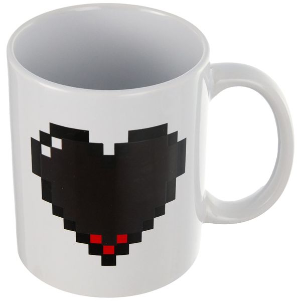 Kikkerland Pixel Heart Morphing Mug