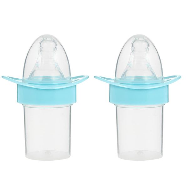 Tomaibaby 2pcs Baby Liquid Medicine Dispenser Baby Newborn Infant Pacifier Feeder Baby Toddler Feeding Supplies Blue