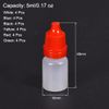 sourcing map Plastic Dropper Bottles, 5ml/0.17 oz Empty Squeezable Dropper Bottle with Cap, Pack of 24
