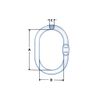 Lifting Master Link Ring with Flat Grade 100 14MM (G100 2.5 Ton Chain Component Gear)