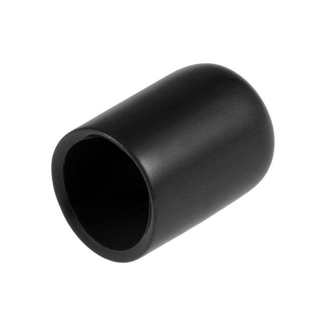 uxcell Rubber End Caps 12mm Inner Diameter Vinyl Round End Cap Cover Screw Protector Black 20pcs