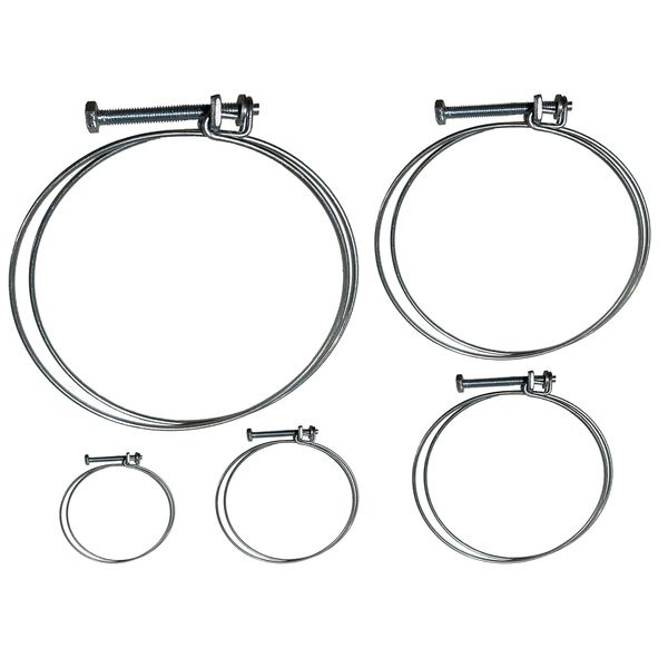 Double Wire Hose Clips/Camps for 2" (50mm) Corrugated Pipe