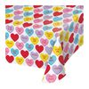 Creative Converting Candy Hearts Valentine's Day Plastic Tablecloth, 54" x 102", Multi-color
