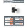 SORWDUERM 2 Pack Black Cabinet Knobs Square Drawer Pulls Bathroom Dresser Handles Hardware Zinc Alloy
