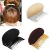 2Pcs Beige Puffy Ponytail Insert Hair Combs Hair Bun Updo Maker Hair Bump Up Insert Volume Hair Base Insert Pad Cushion Half-up Holder for Hair Styling