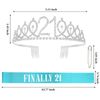 CAVETEE Finally 21 Birthday Sash and Crown