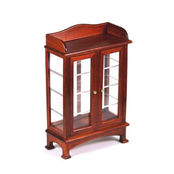 MyTinyWorld Dolls House Miniature Mahogany Display Cabinet