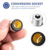 E17 to E14 Socket Adapter: 8 PCS Standard Medium Base to Base to Base LED Bulb Socket Converter