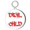 Gift Insanity HUMOUR - DEVIL CHILD - RED ON WHITE - LARGE 58mm ROUND KEYRING