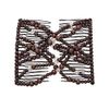 LOVEF 4Pcs Double Magic Slide Metal Comb Clip Hairpins Vintage Pearl Bead Stretchy Hair Combs for Women Ladies Hair Accessories Gift (Coffee)