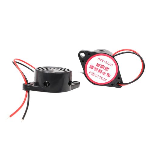 SQXBK 5PCS Active Piezo Buzzer 24V 3015 Adjustable Volume High Decibel Piezo Beep Tone Alarm Ring Continuous Sound Black