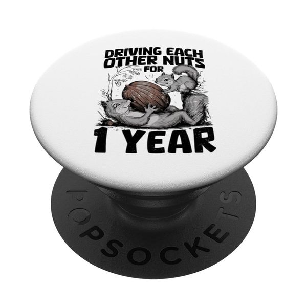1st Wedding Anniversary 1 Year Driving Each Other Nuts PopSockets Swappable PopGrip