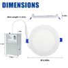 12 Pack 12W 6 Inch Ultra Thin LED Ceiling Lights Slim with Junction Box, US Ship