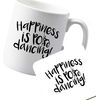 Flox Creative Ceramic Mug and Coaster Set Happiness is Pole Dancing Left Handed