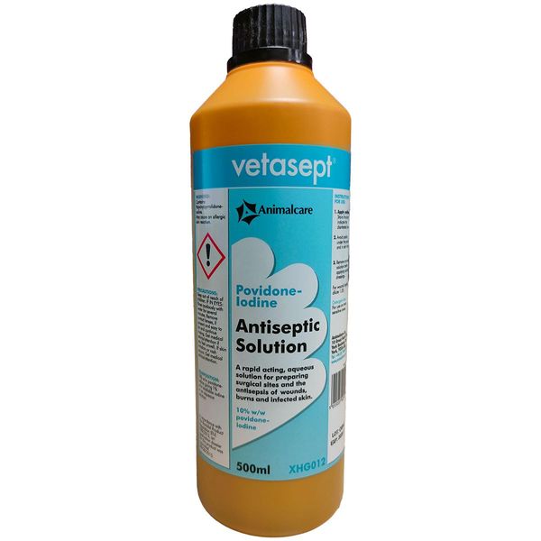Vetasept Povodine Iodine - Antispetic Solution - 500ml Bottle