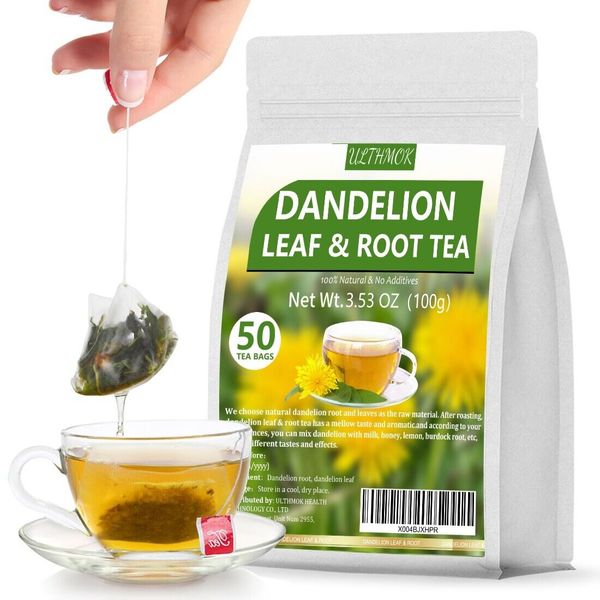 Dandelion Tea 50Bags Leaf & Root Tea for Liver & Kidney Health Herbal Tea Bags