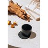 Rosso Cafe 190ml Ceramic Cup and Coaster Set for Cappuccino or Lungo