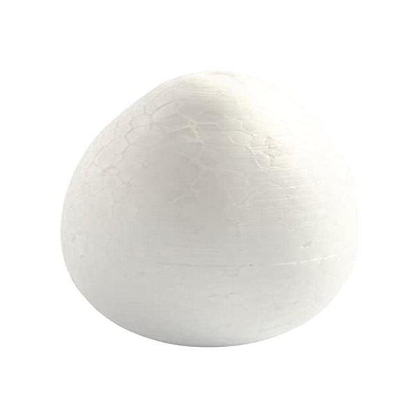 Creativ 100263 Styroporeier, H: 10 cm, 5 Stück, Weiß