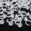 Eyelash Glue Holder, NATUCE 200 PCS Disposable Plastic Glue Rings Nail Art Polish Holders Tattoo Individual False Eyelash Extension Adhesive Pigment Holders Beauty Tool,Small Size