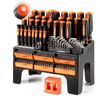 ValueMax 126PC Magnetic Screwdriver Set with Plastic Racking Organizer, Magne...