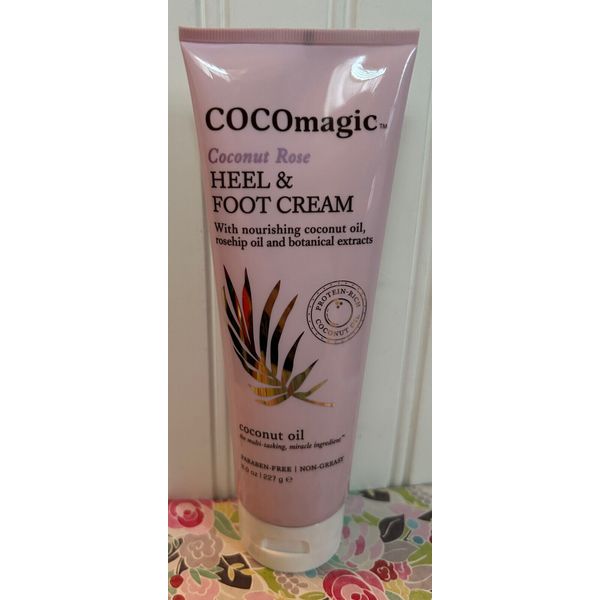 JUMBO SEALED COCOMAGIC COCONUT ROSE HEEL & FOOT CREAM 8 OZ coco magic