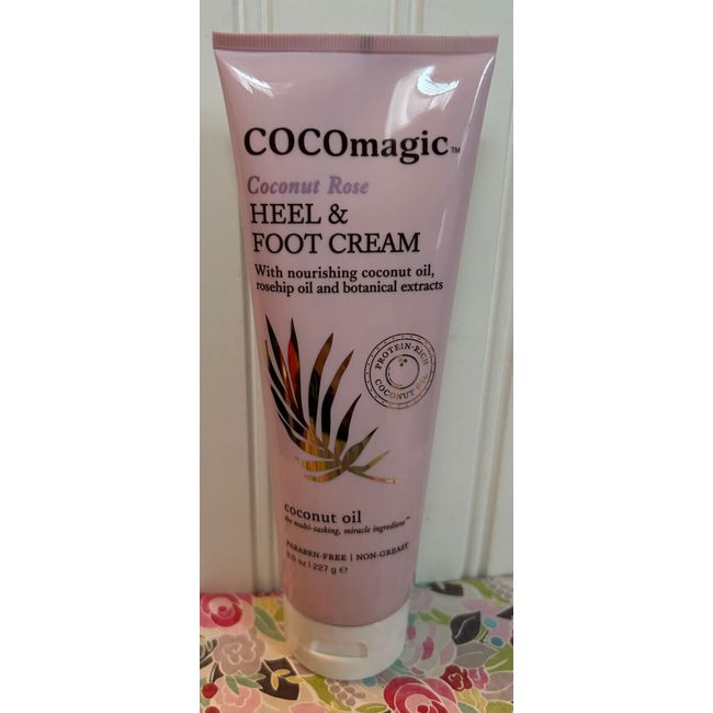 JUMBO SEALED COCOMAGIC COCONUT ROSE HEEL & FOOT CREAM 8 OZ coco magic