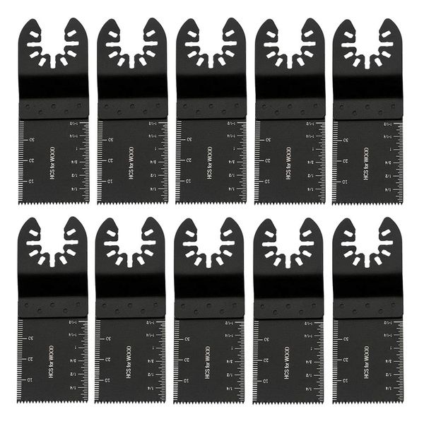 New_Soul 10Pcs Universal Oscillating Quick Release Saw Set Multitool Tool Blade for Bosch Craftsman Dewalt Dremel Fein Ridgid Tch Makita Milwaukee