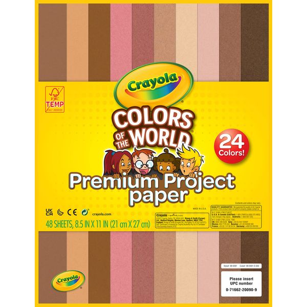 Crayola Colors of The World Construction Paper 8.5"X11"-48 Sheets