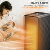 [LCD DISPLAY+TIME OFF] 1500W Electric Space Heater Adjustable Coil Heating Fan