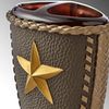 SKL Home Western Star Toothbrush Holder, Brown