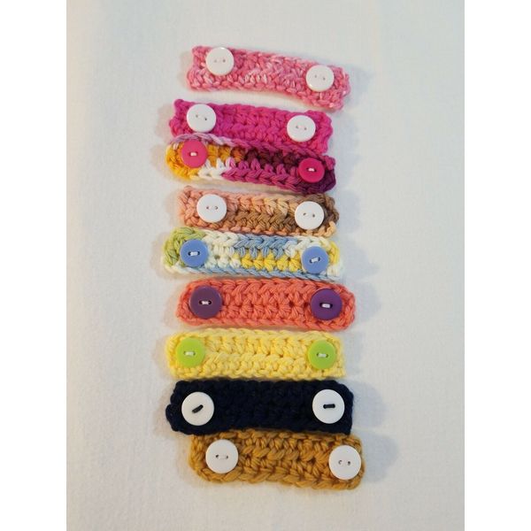 6 crochet face mask ear savers extenders protectors Buttons May Very.