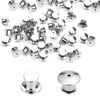 Locking Pin Keepers Backs, No Tool Required (Silver, 30 Pieces)