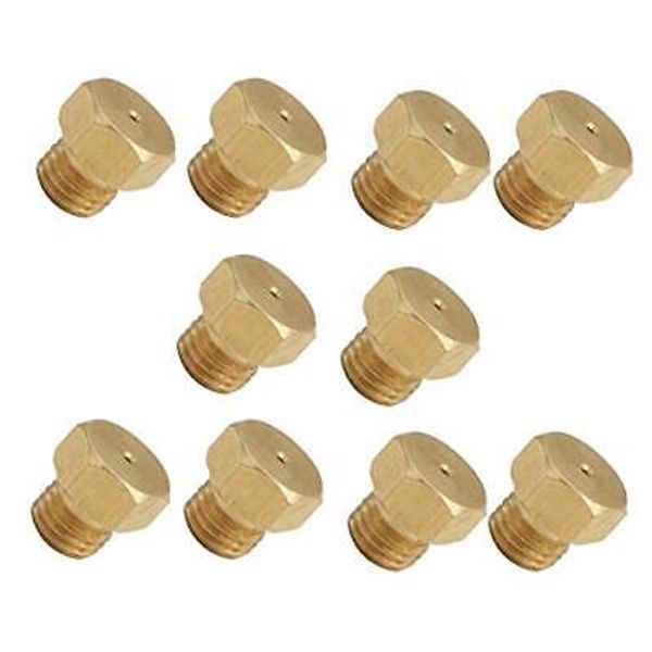 10 Packs 1/4"-32unef Male Thread Brass Nozzle with 0.8m ( 0.031") Jet Hole