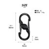 NITEIZE S-BINER MICRO LOCK, BLACK, 5 PACK