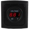 C-Line Presto Inprojal CBE Plug Socket Voltmeter Digtal 12 + 24 Volt + Frame + Isolator Black