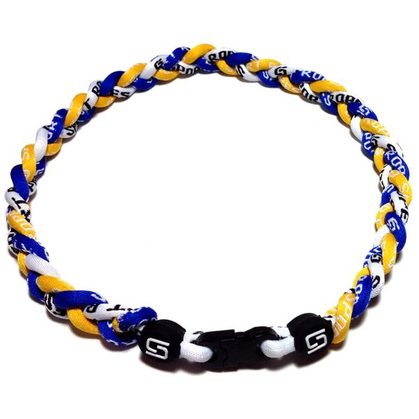 Sport Ropes Triple Titanium Necklace (Blue/Yellow/White, 22")