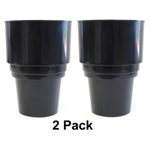 JSP Manufacturing Golf Cart Cup Holder Fits EZGO Club Car, Yamaha Replacement Holder for 16.4 oz Portable Propane Cylinder or Drink Holder (2 Pack, Black)